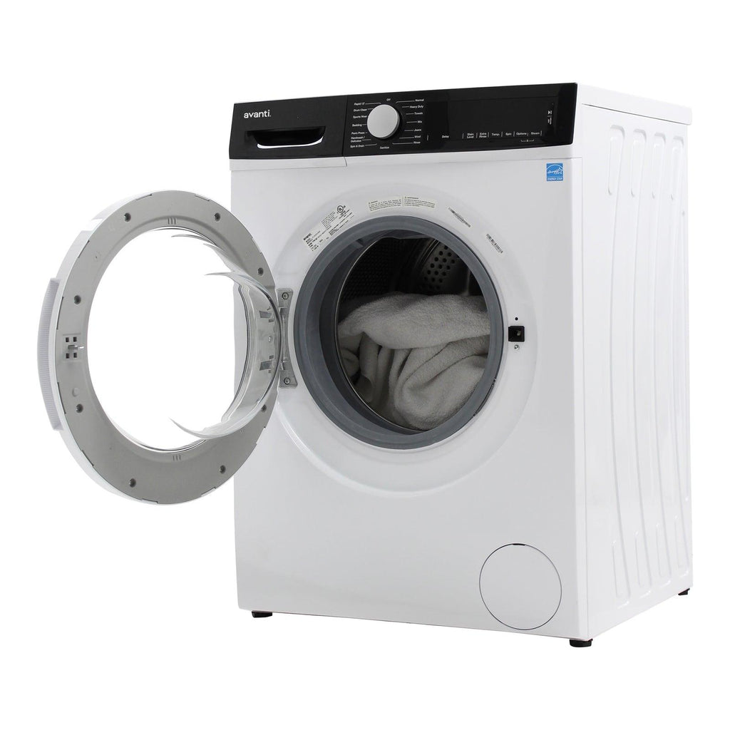 Avanti 24 Inch Front Load Washer with 2.2 cu. ft. Capacity, 15 Wash Cycles, 5 Water Temperature Settings, Energy Star Certified in White - FLW22V0W