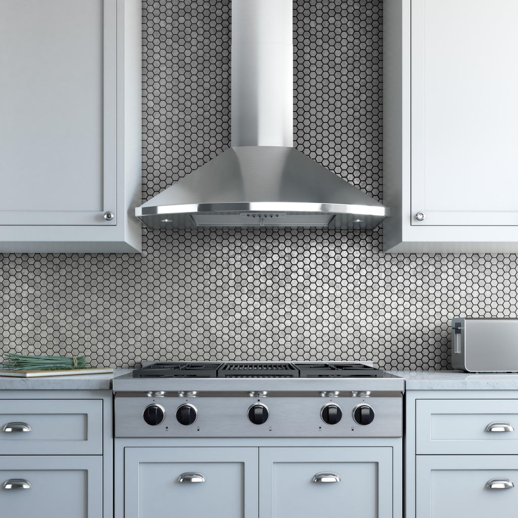 XO APPLIANCE XOS30SC 30" CCC 600/395 CFM Italian Made Wall Mount Chimney Range Hood in Stainless Steel - XOS30SC