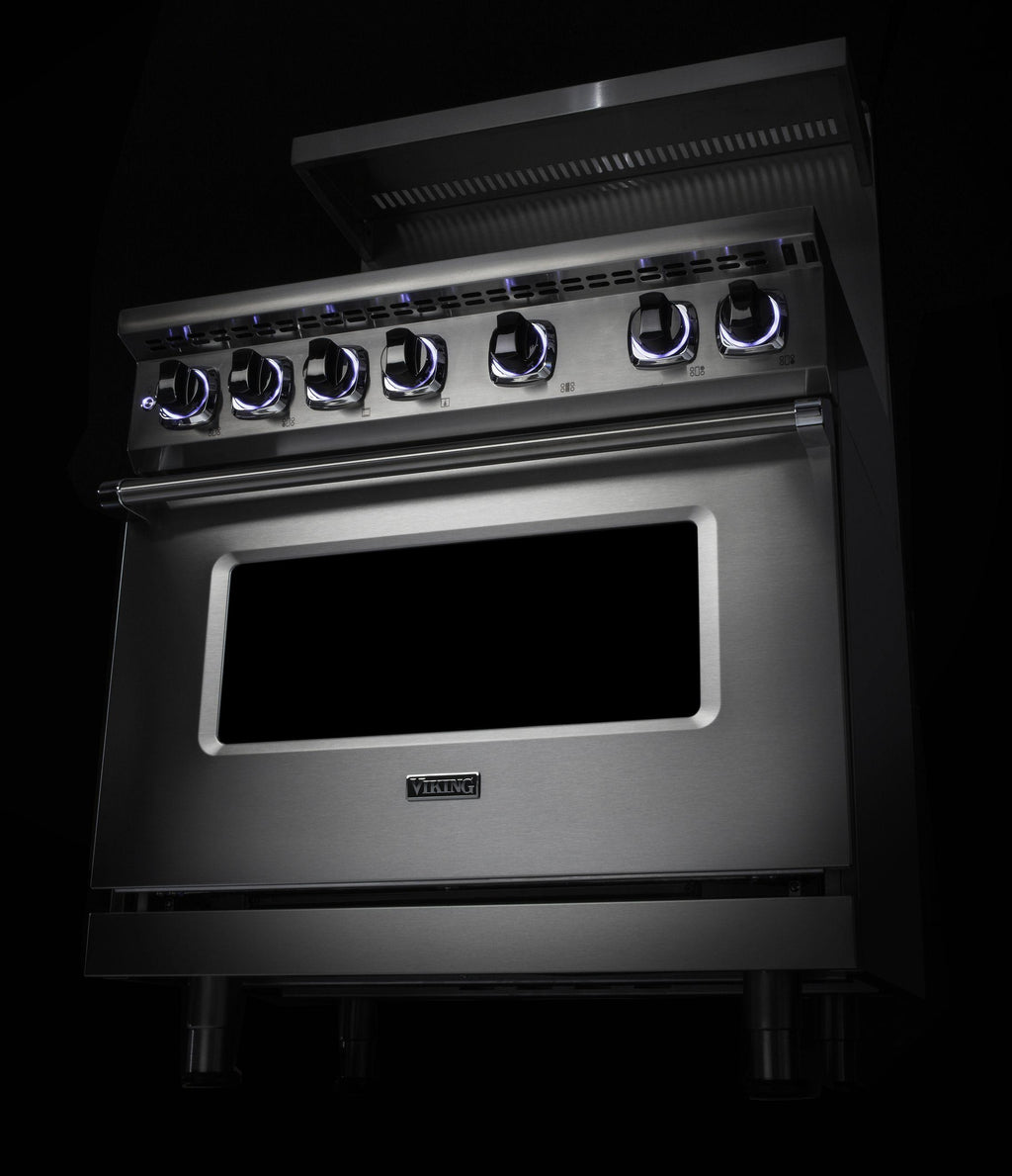VIKING 36" Dual Fuel Range - VDR7362 Viking 7 Series Black - VDR73626BCSLP