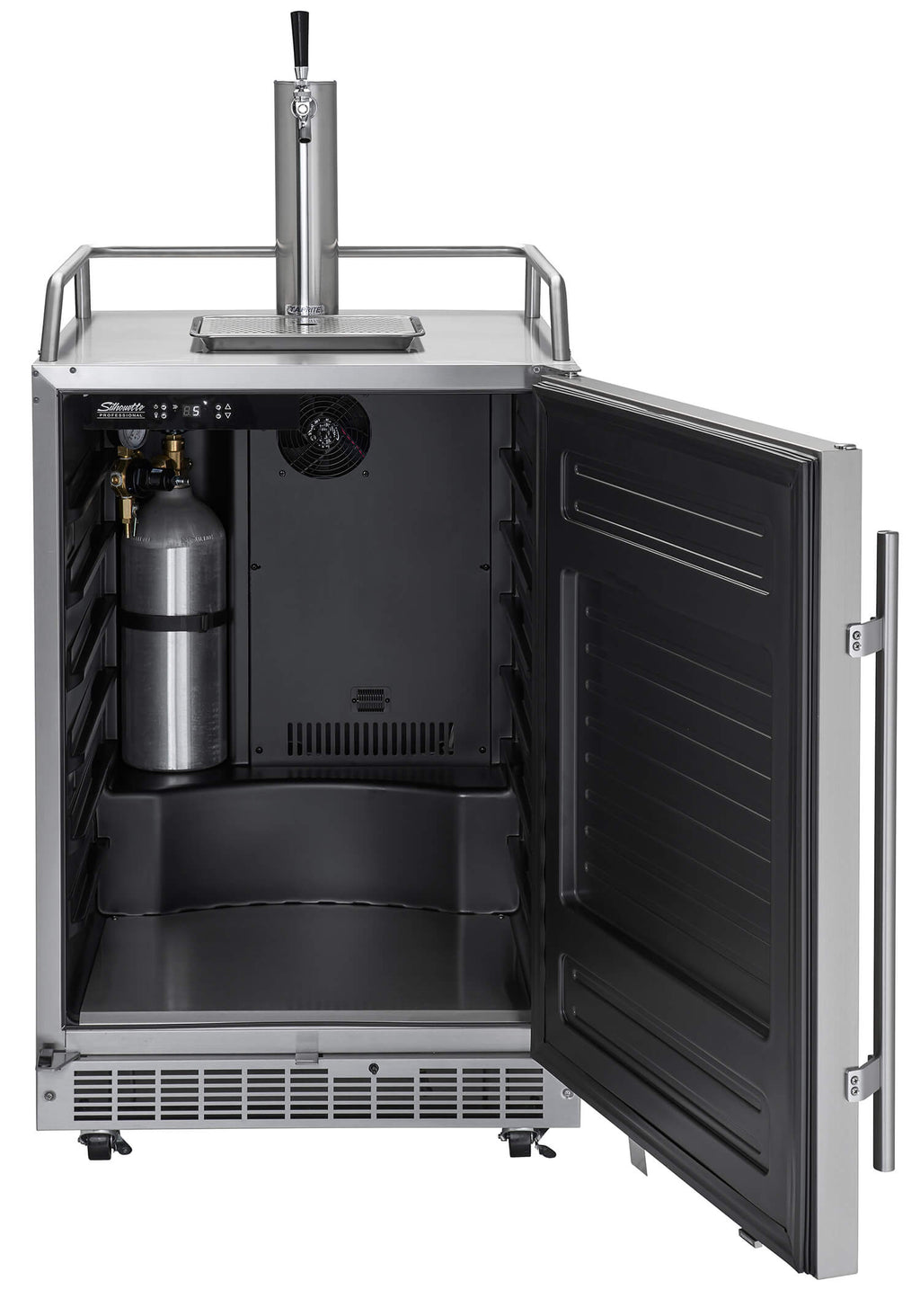 SILHOUETTE Silhouette Pro - 24" Outdoor Keg Cooler in Stainless Steel - DKC055D1SSPRO