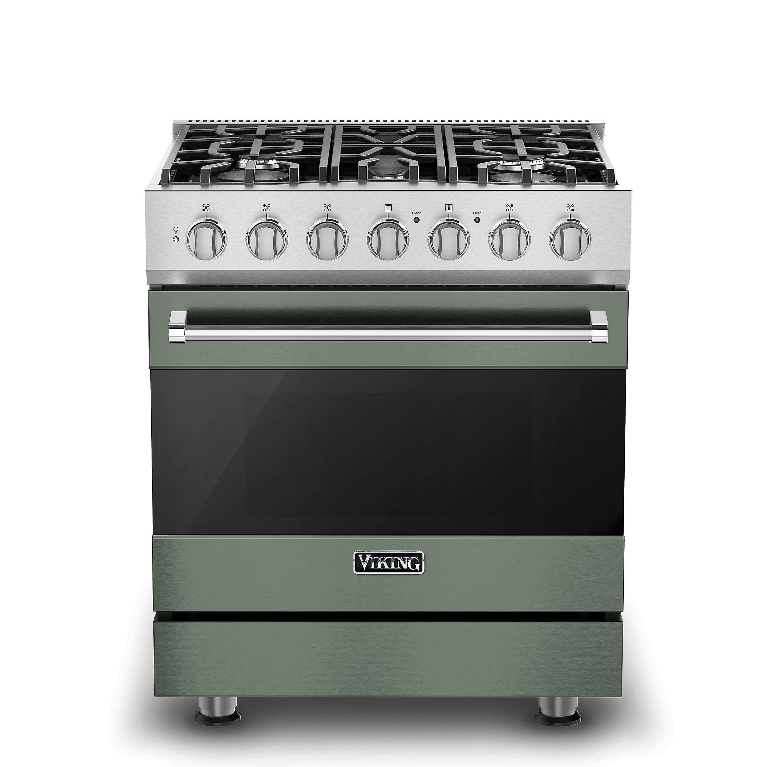 VIKING 30" Self-Cleaning Dual Fuel Range Viking 3 Series Green - RVDR33025BEU