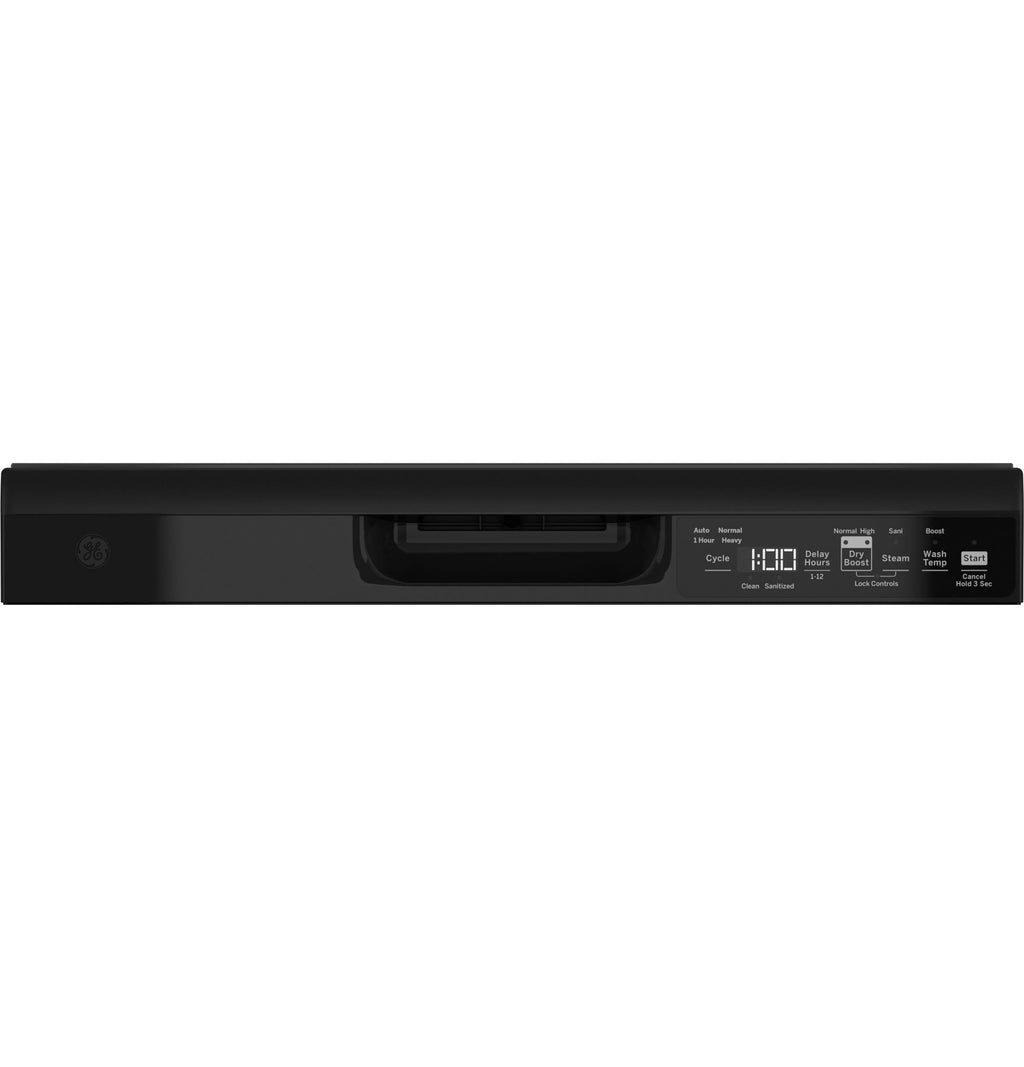 GE APPLIANCES GDF550PGRBB GE® ENERGY STAR® Front Control with Plastic Interior Dishwasher with Sanitize Cycle & Dry Boost Black