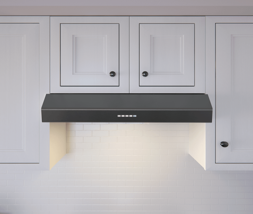 ZEPHYR Breeze II, Under Cabinet, 30", Black SS, LED Stainless - AK1200CBS