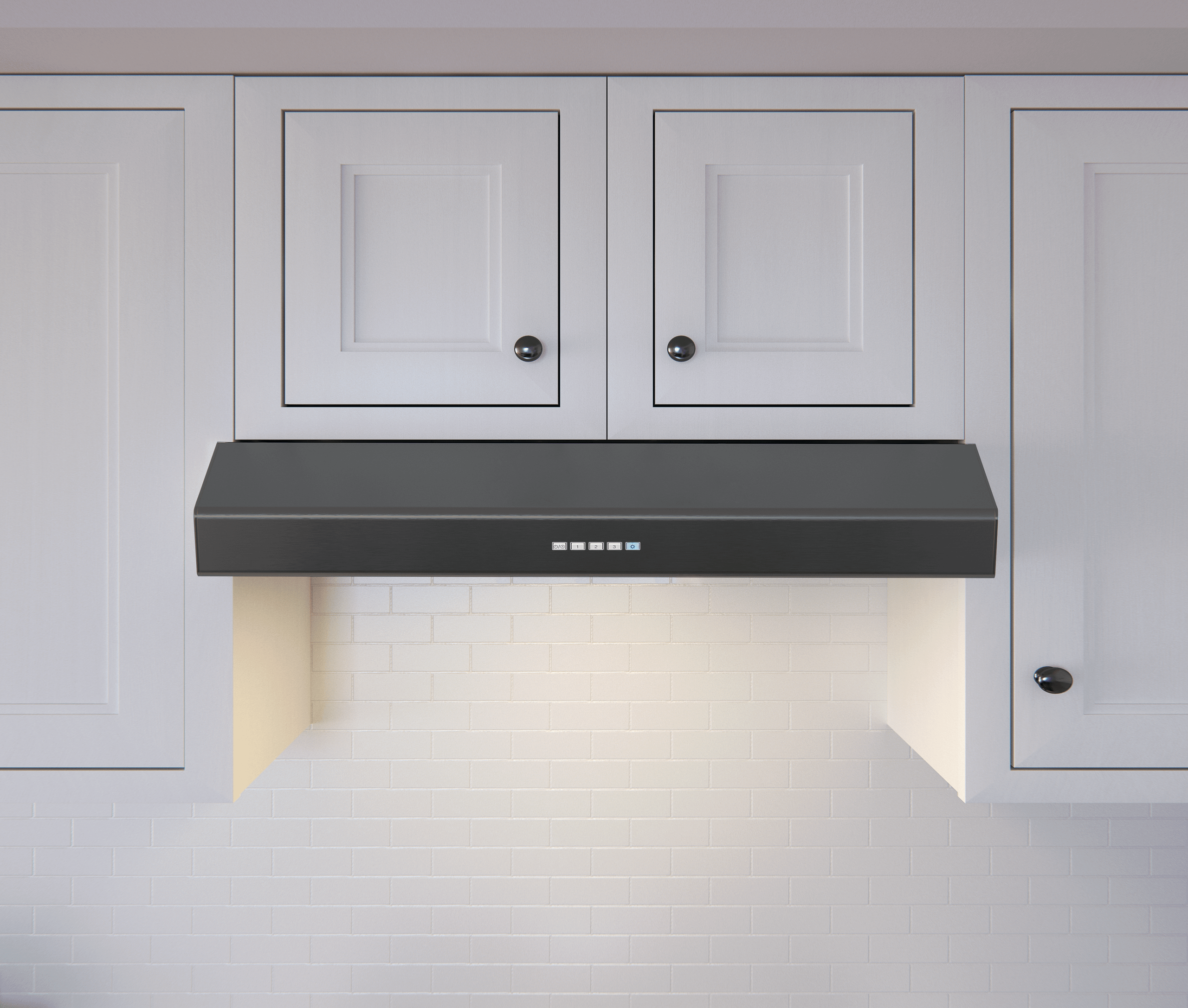 ZEPHYR Breeze II, Under Cabinet, 30", Black SS, LED Stainless - AK1200CBS