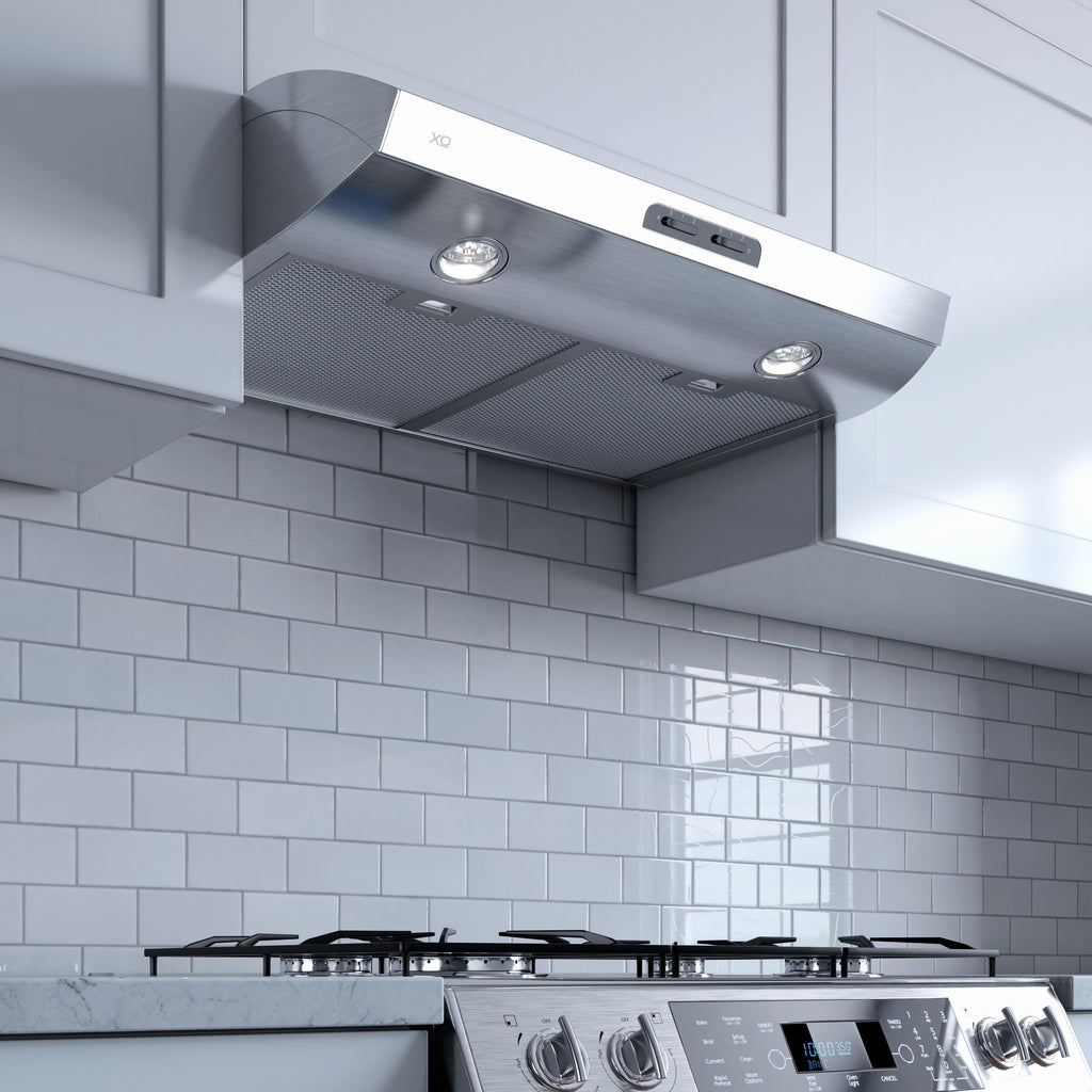 XO APPLIANCE XOE30B 30" 350 CFM Under Cabinet Range Hood Black - XOE30B