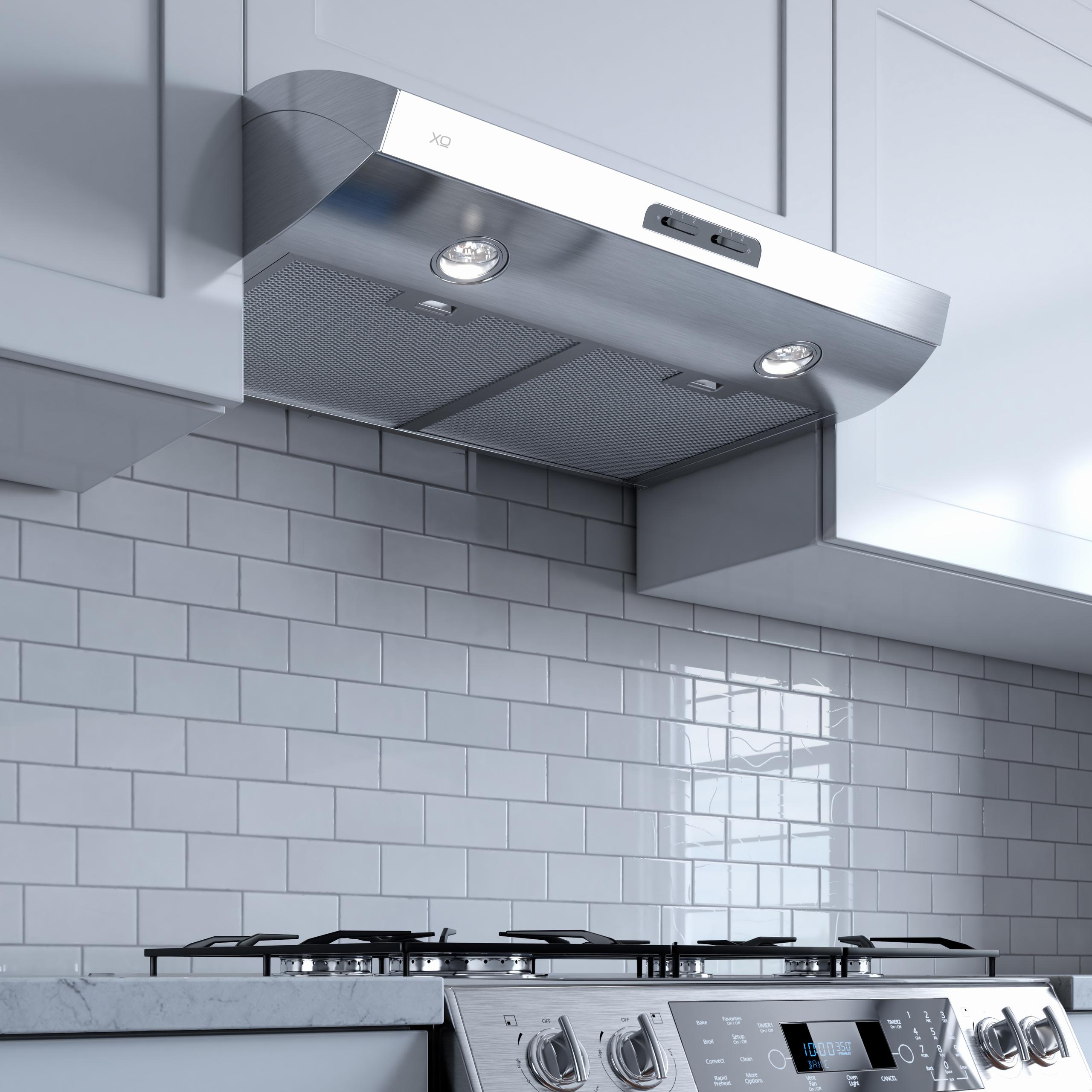 XO APPLIANCE XOE30B 30" 350 CFM Under Cabinet Range Hood Black - XOE30B