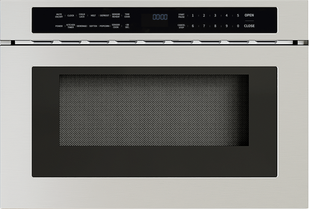 ZEPHYR Microwave Drawer, 24in, Built-In, SS, 1.2 cu. ft. in Stainless Steel - MWD2401AS