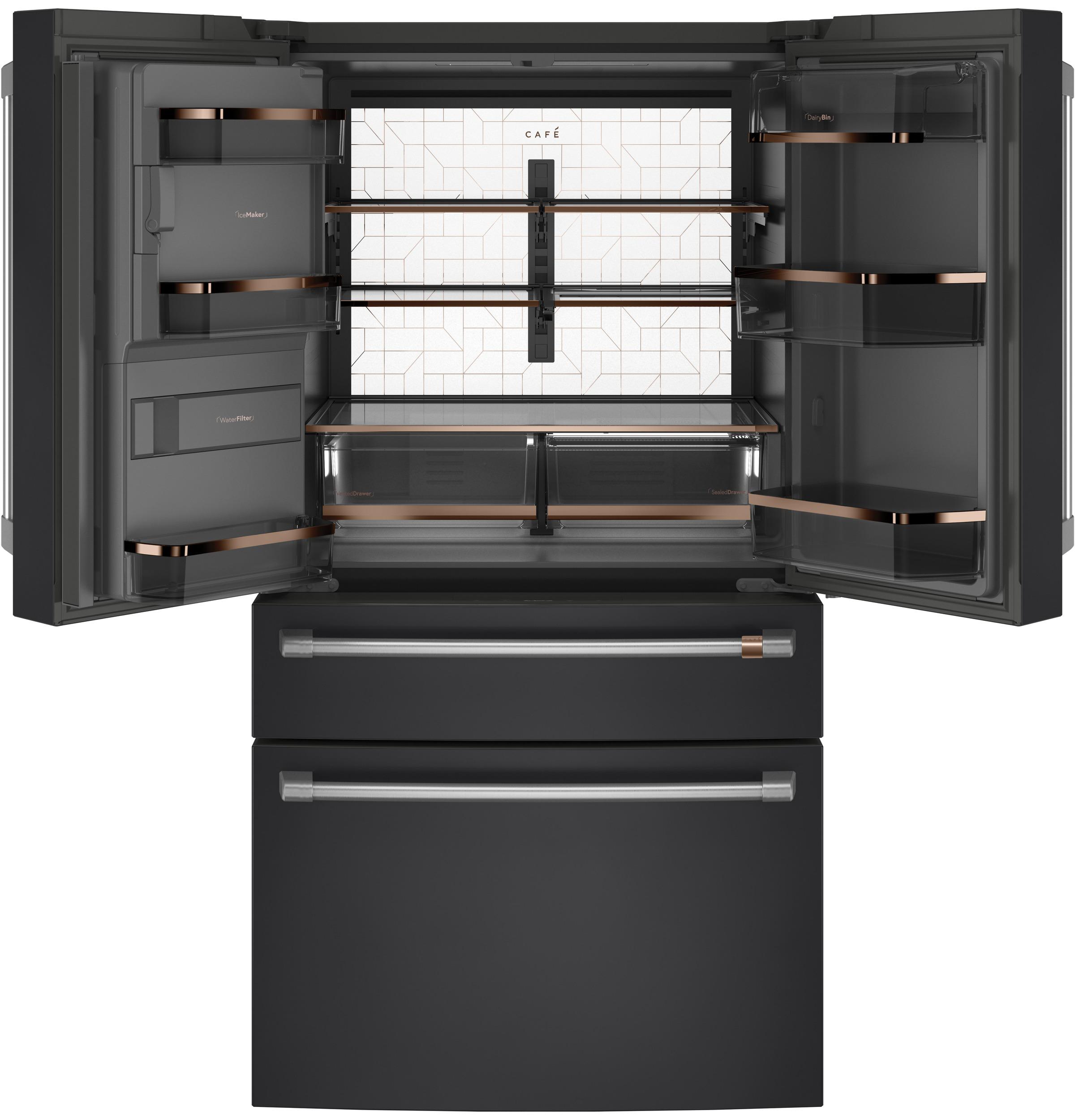 CAFE CVE28DP3ND1 CAFé™ ENERGY STAR® 27.8 Cu. Ft. Smart 4-Door French-Door Refrigerator Black
