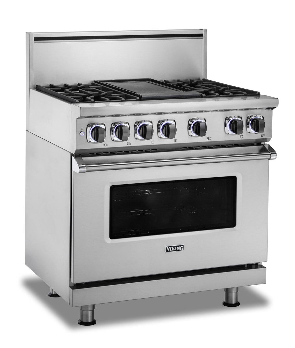 VIKING 36" Dual Fuel Range - VDR7362 Viking 7 Series Gray - VDR73624GSQLP