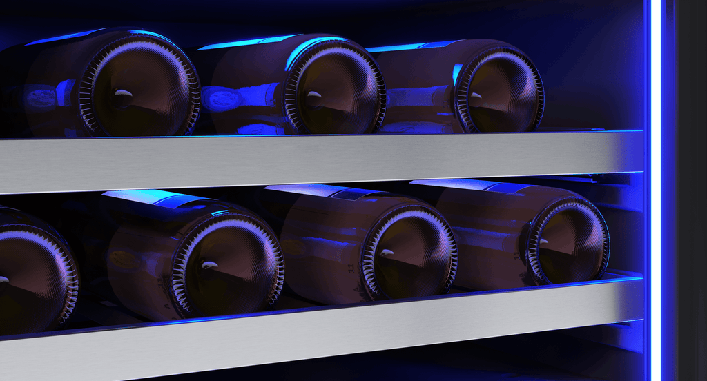 ZEPHYR Presrv Wine Cooler, 24in UC, SS+Gls, Rvs Door, 1Z in Stainless Steel - PRW24C01CG