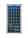 DANBY Danby 36 Bottle Free-Standing Wine Cooler in Platinum in Stainless Steel Look - DWC350BLP