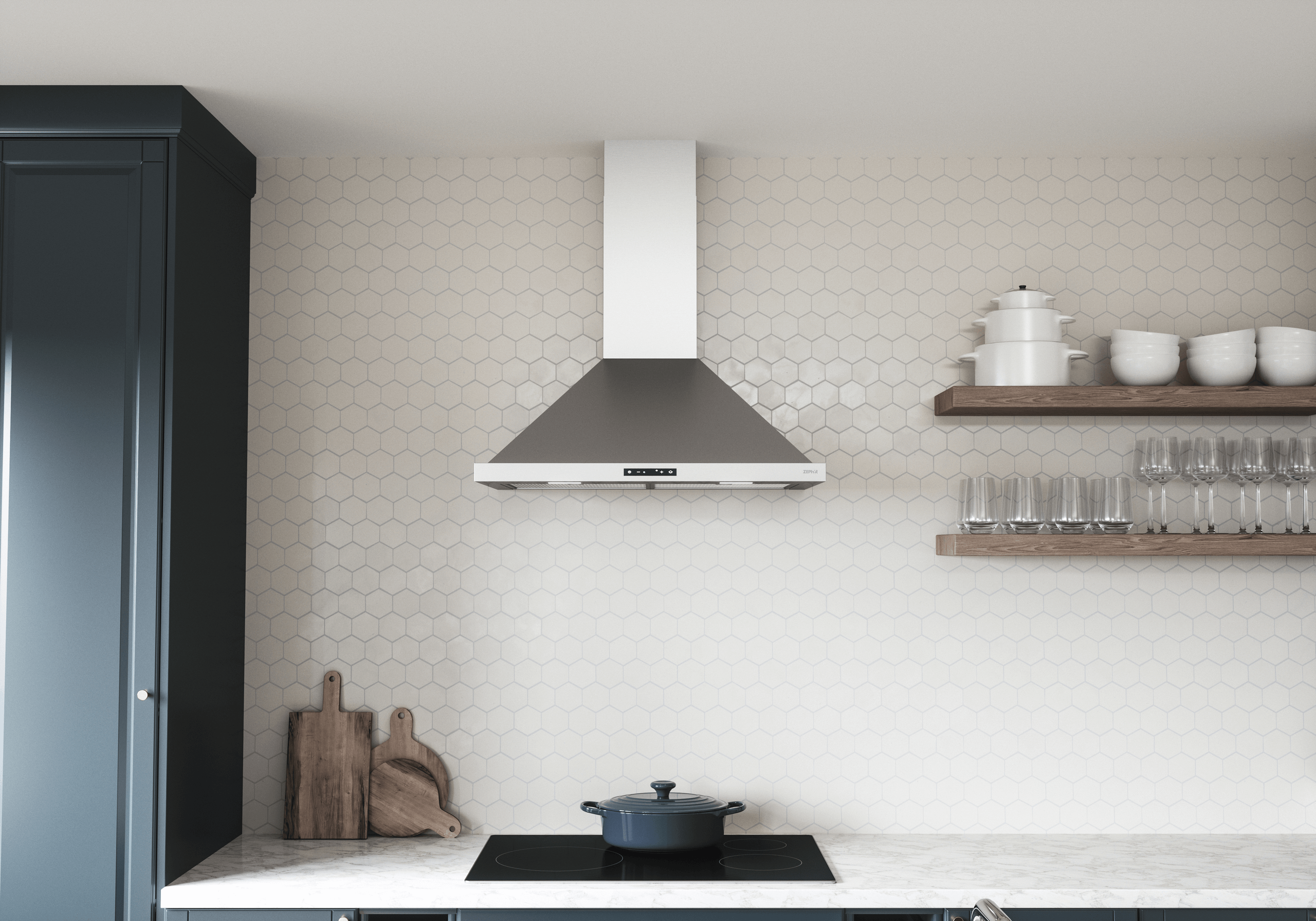 ZEPHYR Ombra, Wall, 30", SS, 600 CFM in Stainless Steel - ZOME30BS