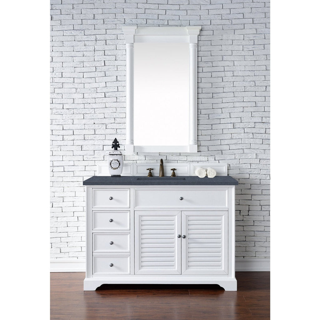 James Martin Vanities Savannah 48" Bright White Single Vanity - 238-104-V48-BW-3AF