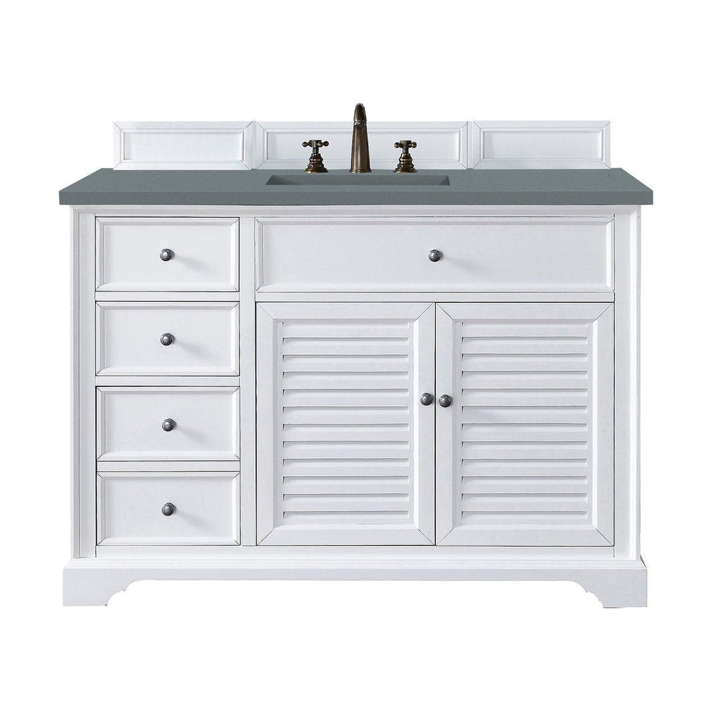 James Martin Vanities Savannah 48" Bright White Single Vanity - 238-104-V48-BW-3AF