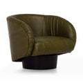 Union Home Rotunda Chair - Green Leather  - LVR00677