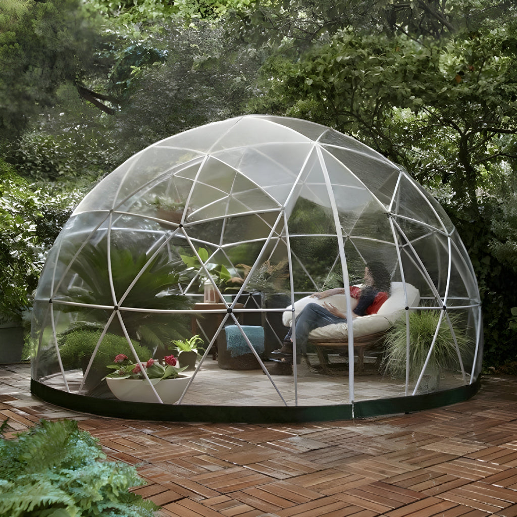 Garden Igloo Dome, PVC, 11'9"W, 7'2"H - Outdoor Dining, Play Area for Children, Stylish Conservatory, Greenhouse, Gazebo GI001