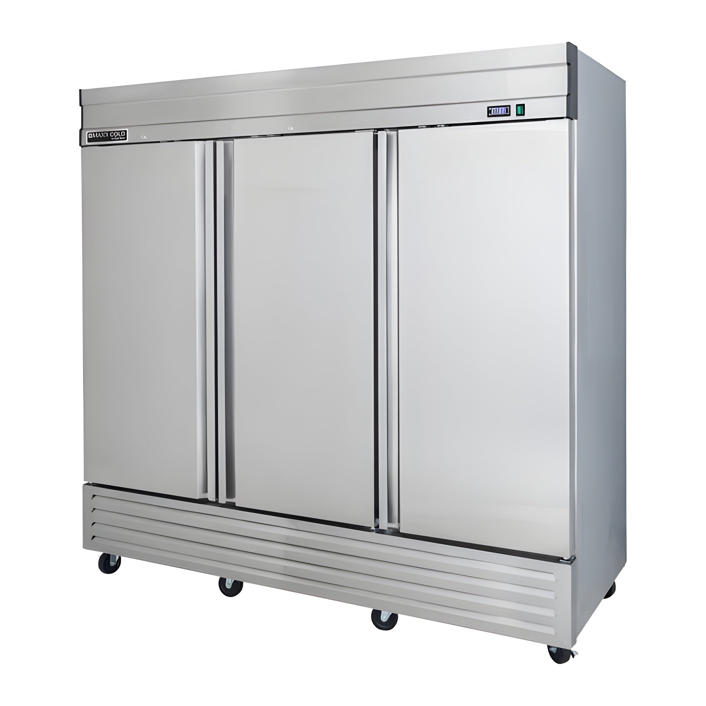 Maxx Cold V-Series 3 Door Reach-In Freezer, Bottom Mount, in Stainless Steel - MVF-72FDHC
