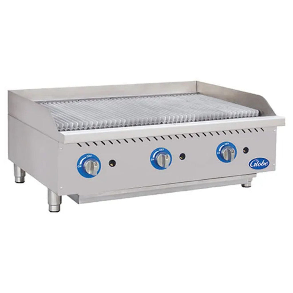Globe  Gas Charbroiler with Cast Iron Radiants - 120,000 BTU - GLGCB36GCR