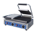 Globe Bistro Series Double Sandwich Grill with Grooved Plates - 3200W - GLGPGDUE10
