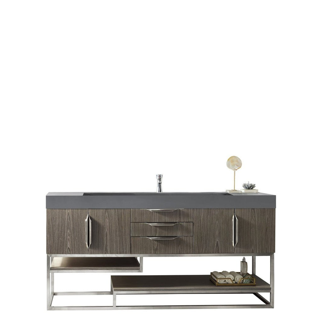 James Martin Vanities Columbia 72" Single Vanity - 388-V72S-AGR-MB-DGG