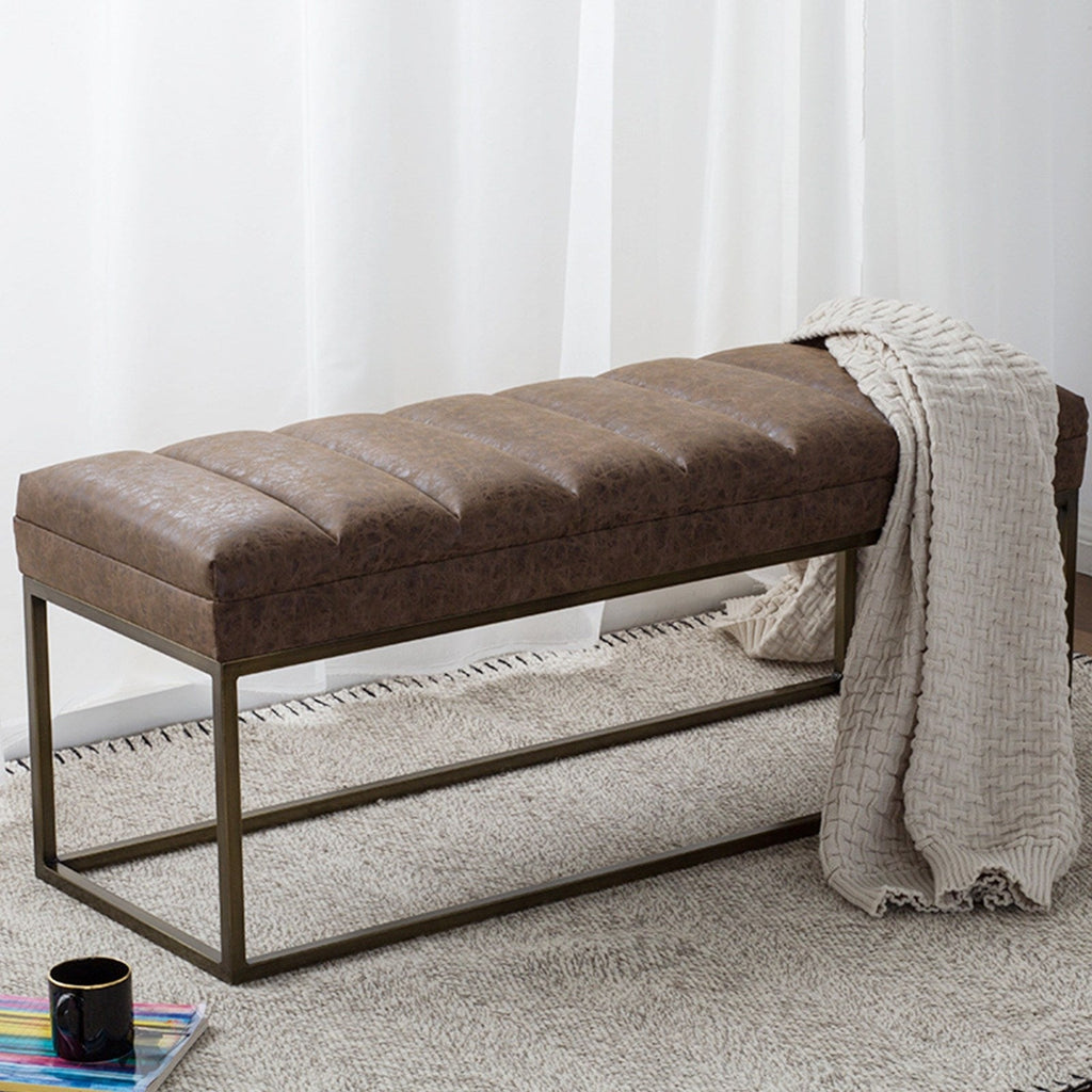 New Pacific Direct Darius PU Leather Bench  - 3900030-NCE