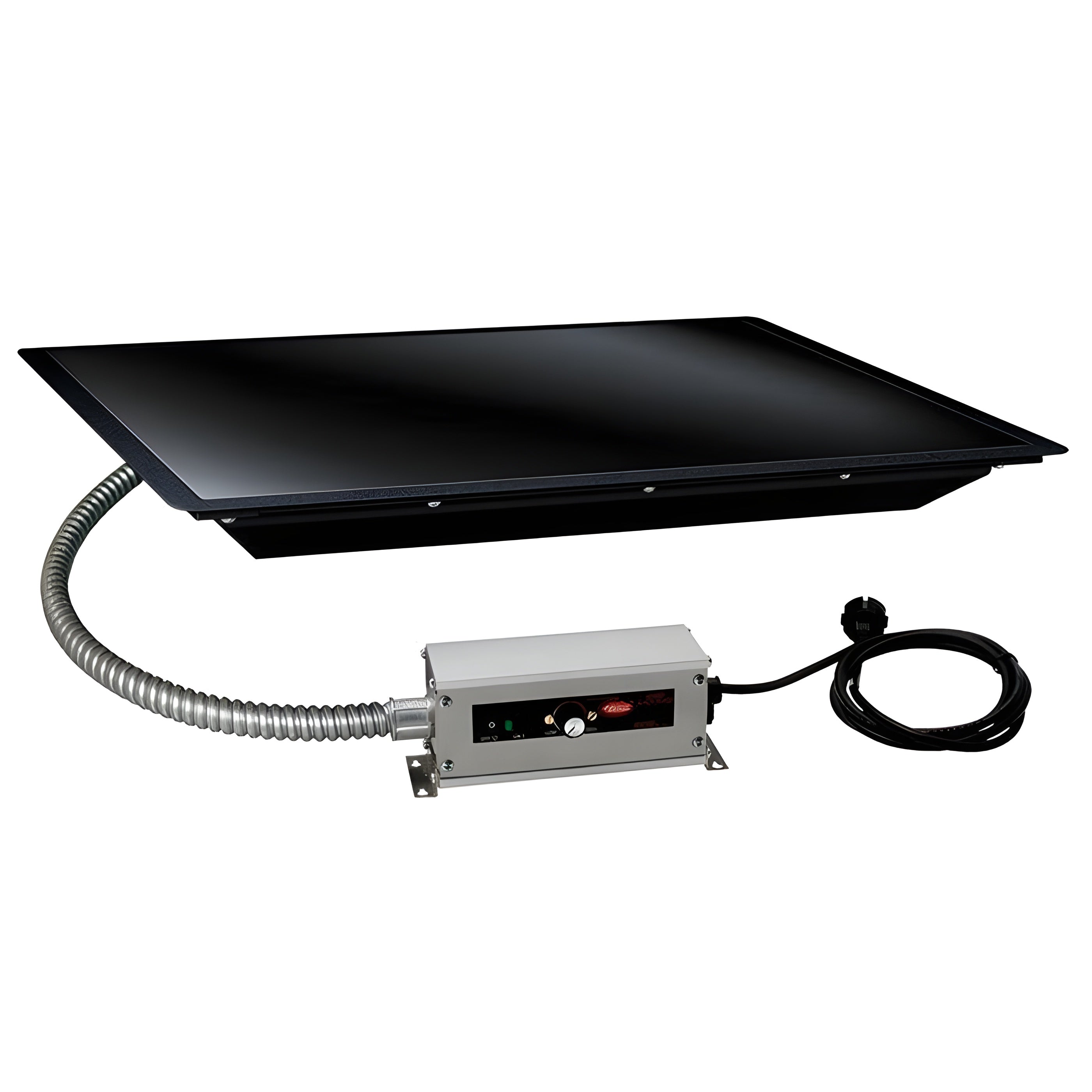 Hatco  25.6" Built-In Rectangular Black Glass Heated Shelf with Control Box - 120V/425W - HBGB-2418