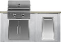 Haven 5 1/2 Ft Coyote Outdoor Kitchen Island w/ Trash Center  - MHCOY66TRASH