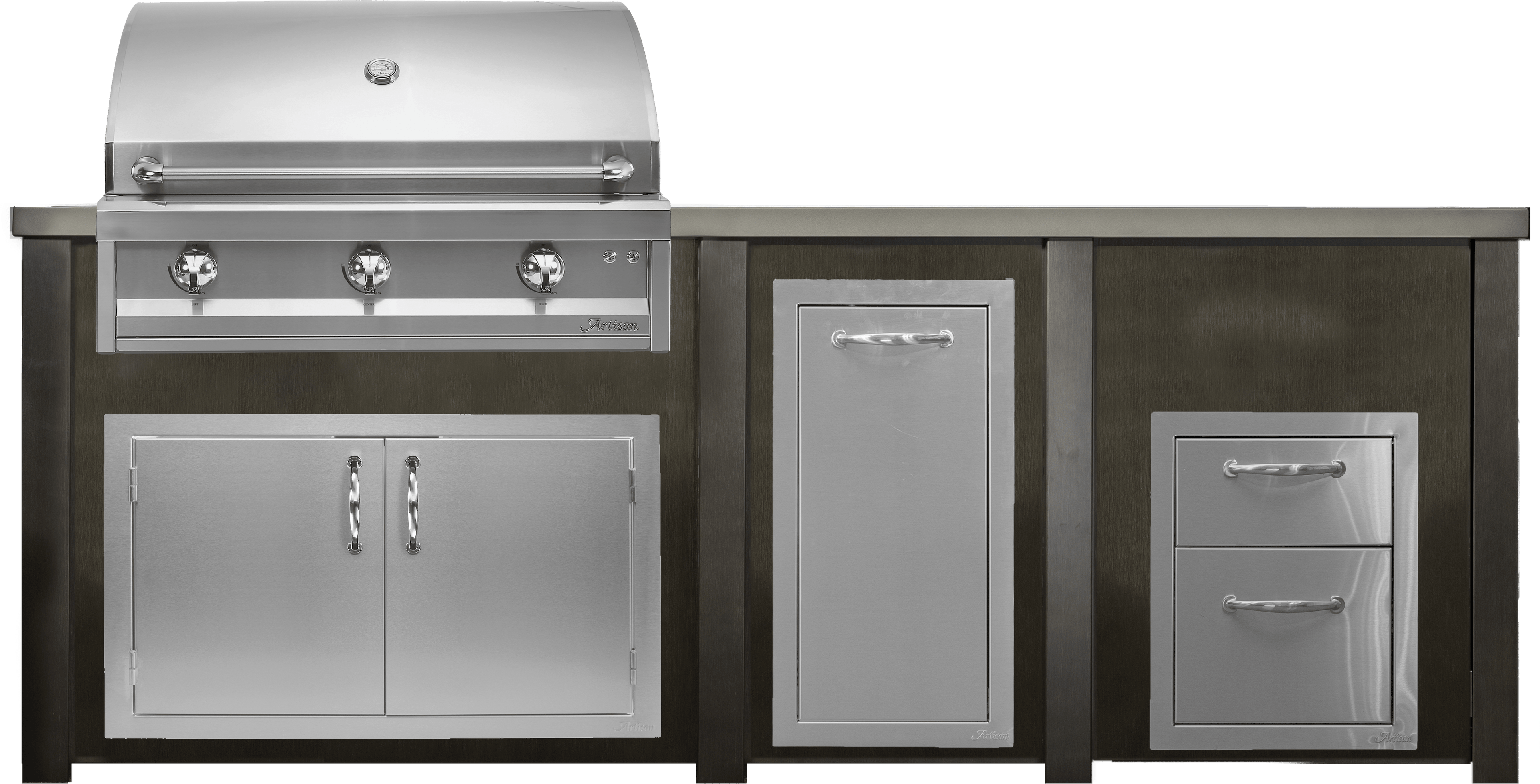 Haven 96" Artisan Outdoor Kitchen Island  w/ 17" Drawer  - HART96DRAW