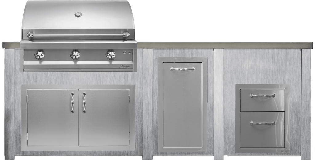 Haven 96" Artisan Outdoor Kitchen Island  w/ 17" Drawer  - HART96DRAW