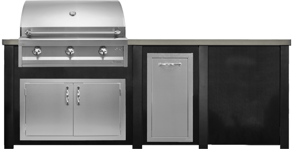 Haven 96" Artisan Outdoor Kitchen Island w/ Plain Panel - HART96PAN