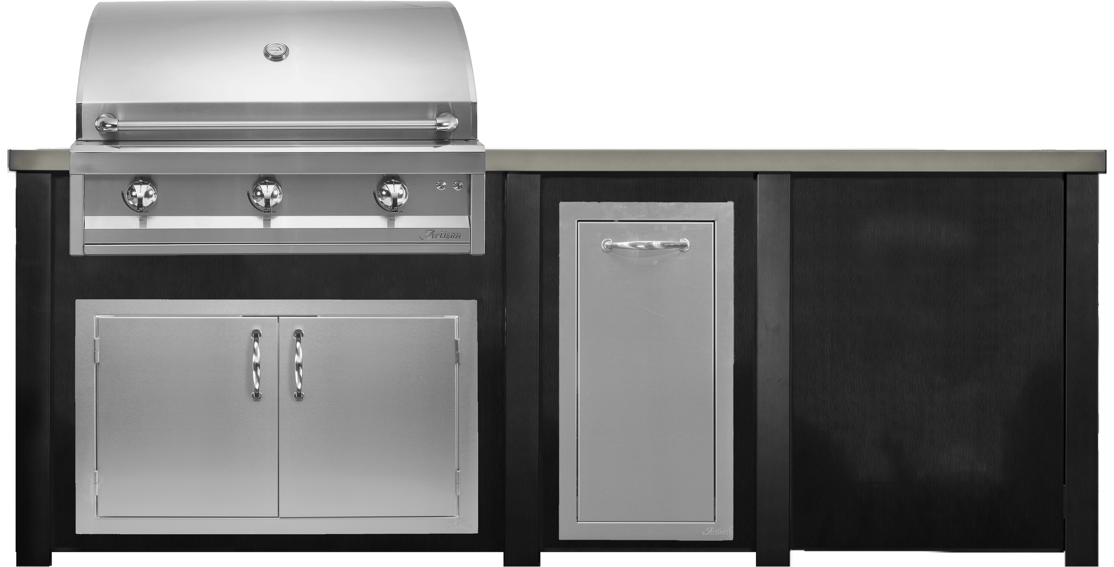 Haven 96" Artisan Outdoor Kitchen Island w/ Plain Panel - HART96PAN