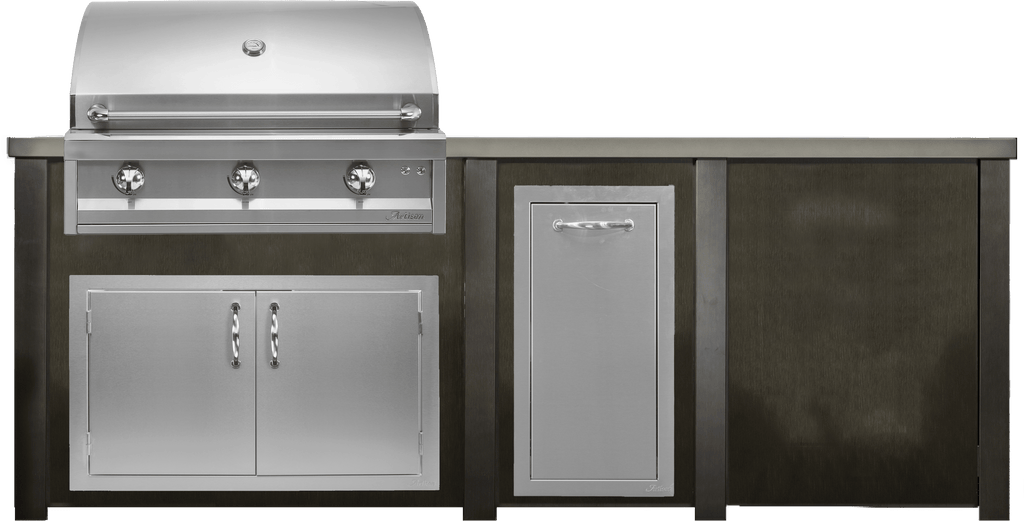 Haven 96" Artisan Outdoor Kitchen Island w/ Plain Panel - HART96PAN