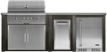 Haven 96" Coyote Outdoor Kitchen Island w/ 24" Refrigerator - HCOY96REF
