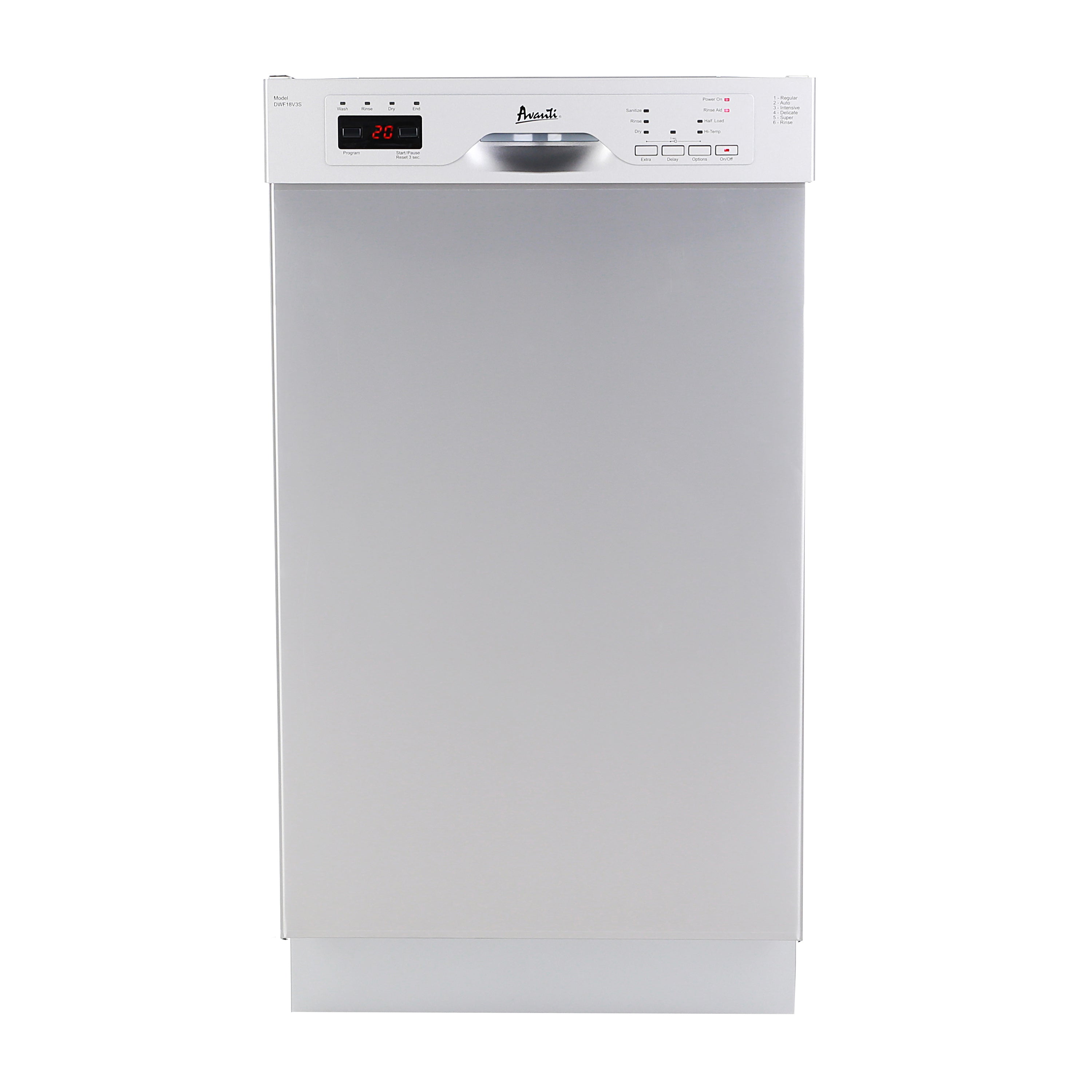 Avanti 18" Built In Dishwasher - DWF18V0W