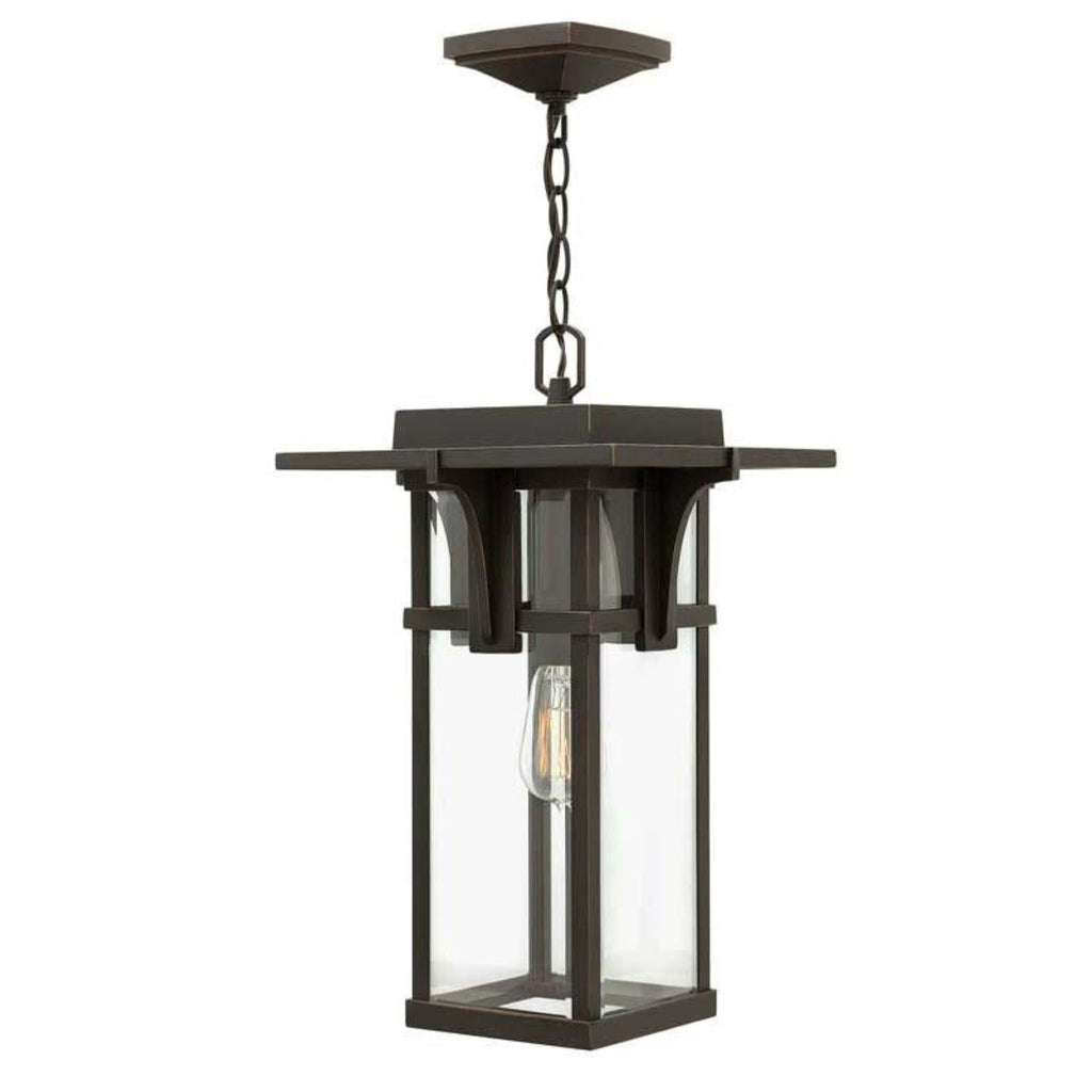 Hinkley Socket Outdoor Manhattan Oil Rubbed Bronze Hanging Light - 2322OZ