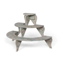 Park Hill Collection Wood Garden Tiered Plant Stand - Rustic Three-Tier Display for Potted Plants, Handcrafted Charm - EGG36152