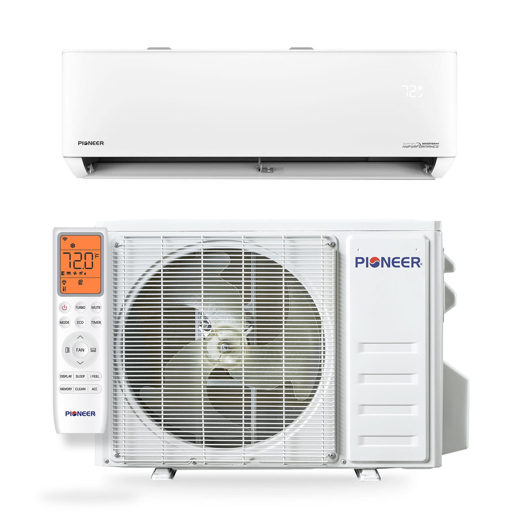 Pioneer Quantum Hyperformance 9,000 BTU 25 SEER2 230V High-Wall Ductless Energy-Star Mini-Split Air Conditioner Inverter Hyper Heat Pump Full Set - WYT009GLSI25RH-10S