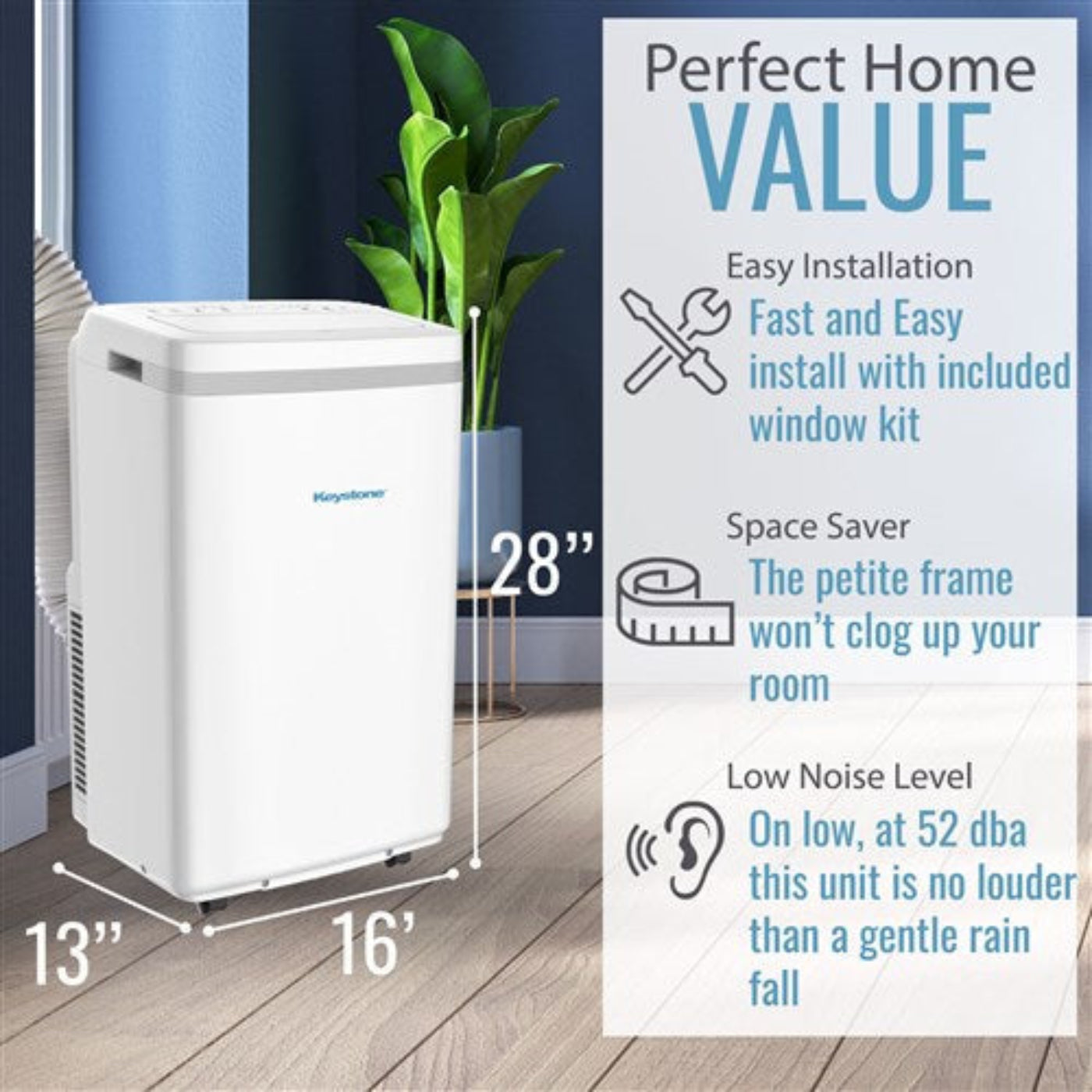 Keystone - 8000 BTU Portable Air Conditioner  -  KSTAP08MFC