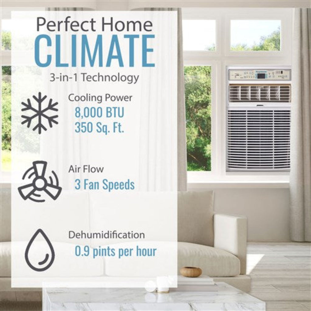 Keystone - 8,000 BTU Slider/Casement Window AC  -  KSTSW08A
