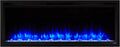 SimpliFire 60" Allusion Platinum Recessed Linear Electric Fireplace - SF-ALLP60-BK
