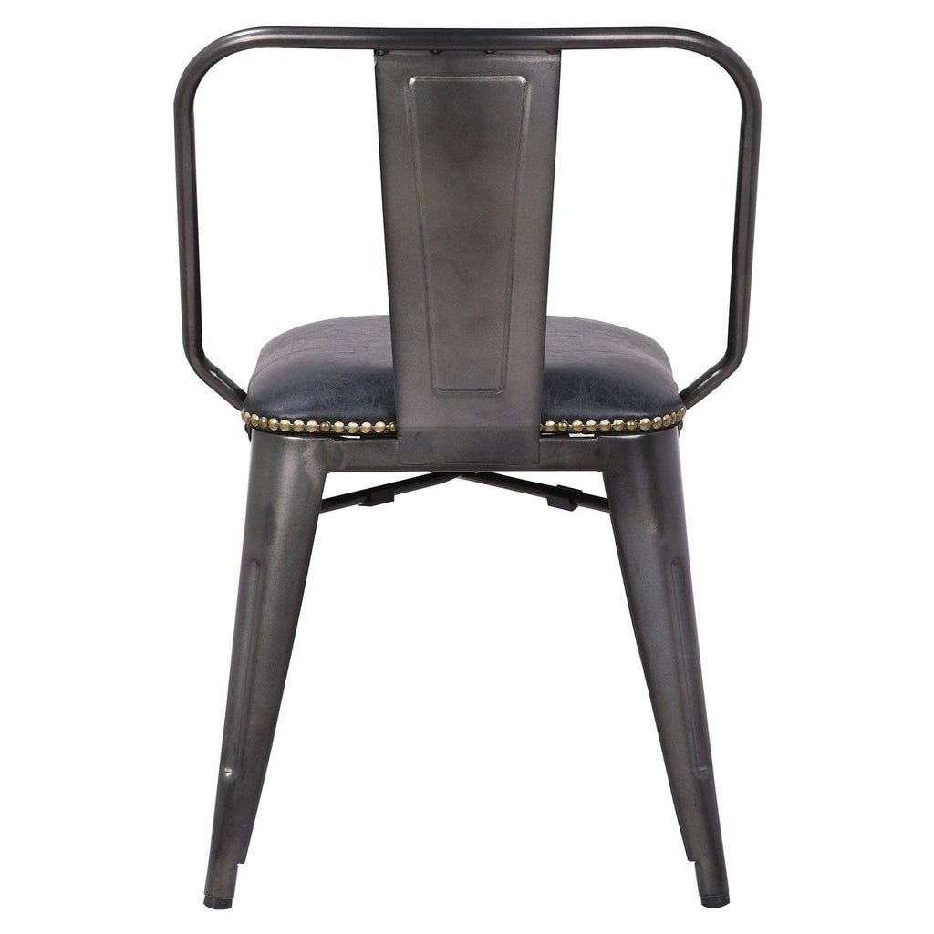 New Pacific Direct Brian PU Leather Metal Side Chair, (Set of 4)  - 9300030-240