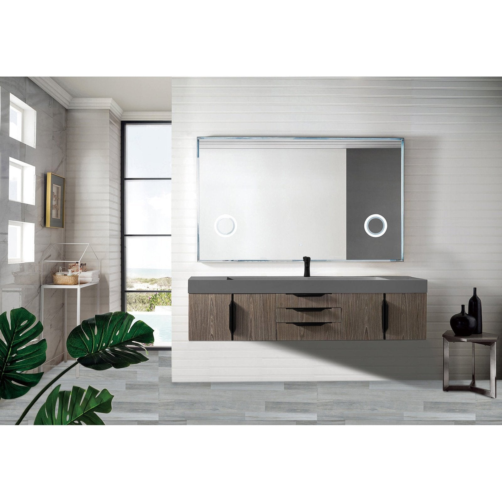 James Martin Vanities Mercer Island 72" Single Vanity - 389-V72S-AGR-G-DGG
