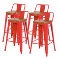 New Pacific Direct Metropolis Low Back Counter Stool, (Set of 4) -  938533-R