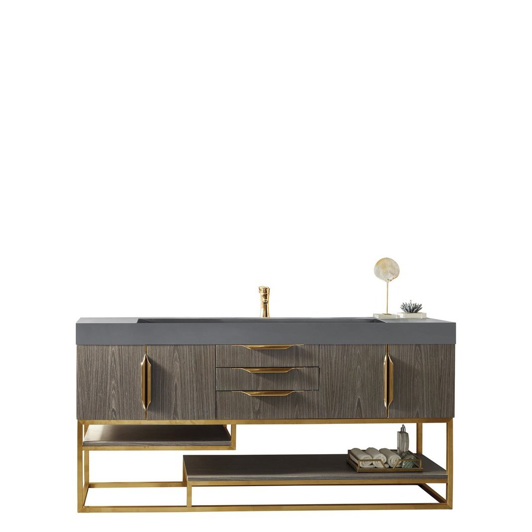 James Martin Vanities Columbia 72" Single Vanity - 388-V72S-AGR-MB-DGG