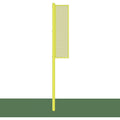 Jaypro Foul Poles - Collegiate 12' - Yellow - BBSBFP-12