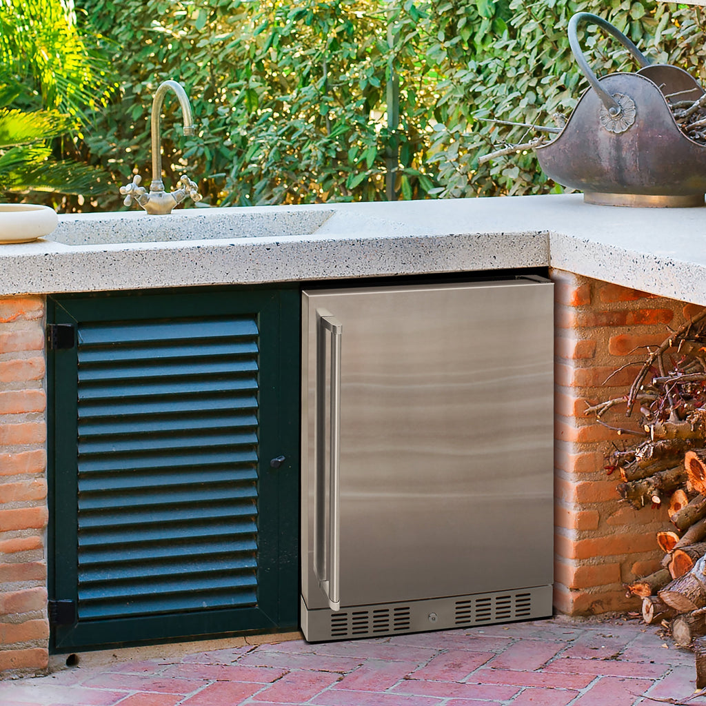 Vinotemp 24" Outdoor Undercounter Refrigerator, in Stainless Steel - BR-ODR101-03