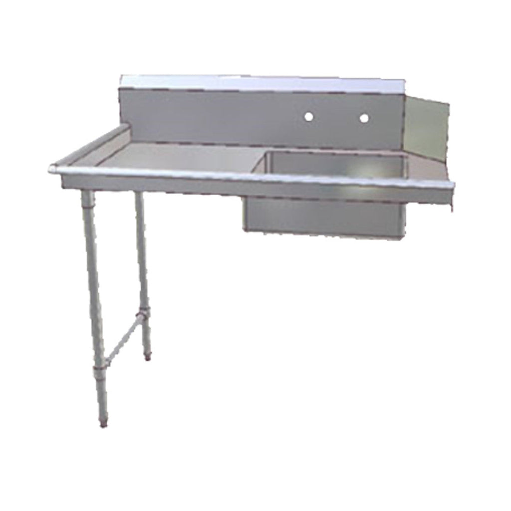 John Boos JDTS-20-72L Soiled Straight 72" W x 30" D Dishtable, Pre-Rinse Sink - JBJDTS2072L