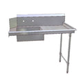 John Boos JDTS-20-48R Soiled Straight 48" W x 30" D Dishtable, Pre-Rinse Sink - JBJDTS2048R