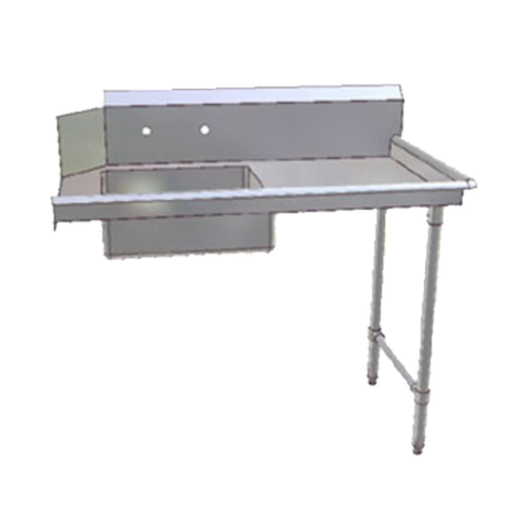 John Boos JDTS-20-36R Soiled Straight 36" W x 30" D Dishtable, Pre-Rinse Sink - JBJDTS2036R