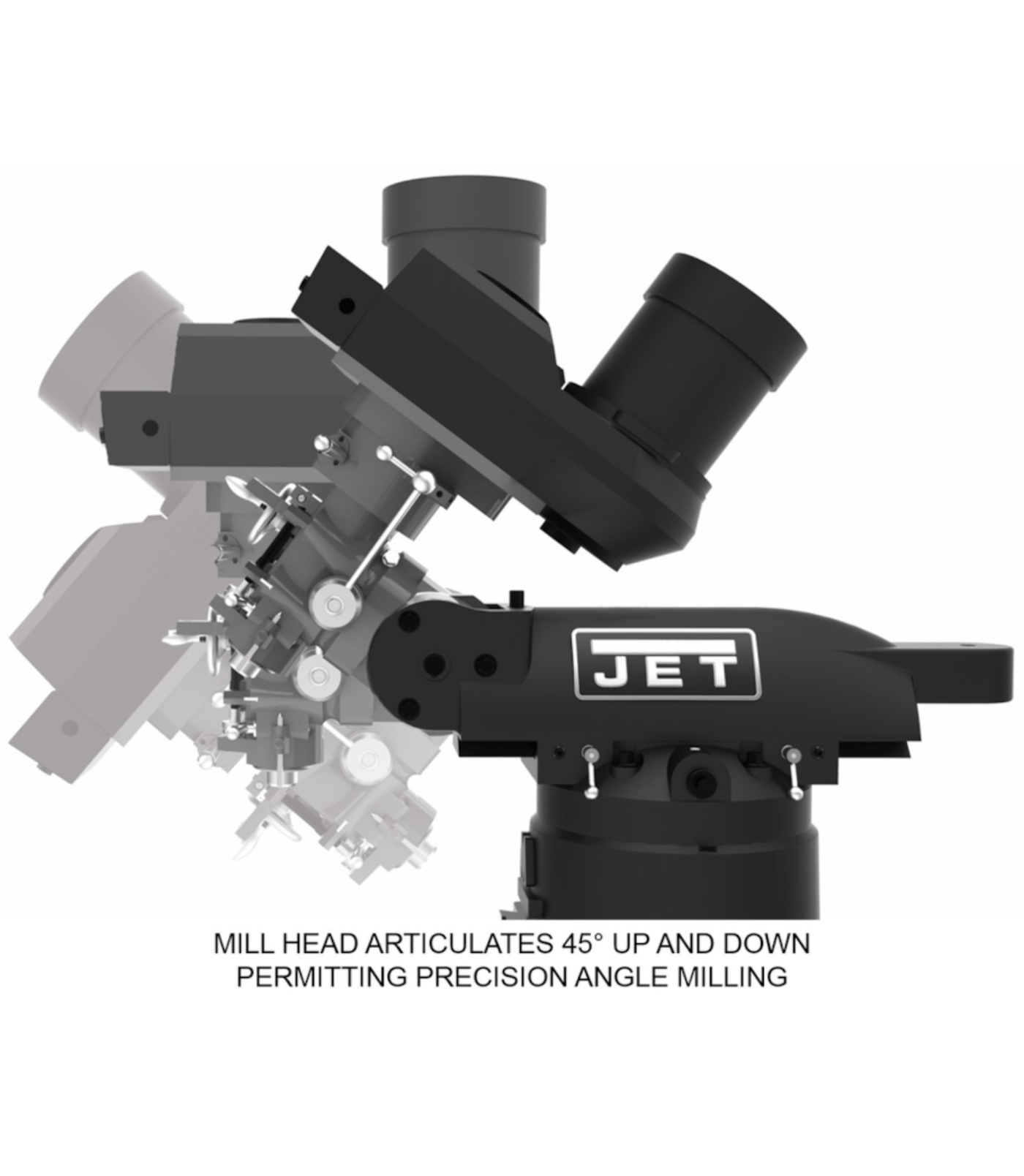JET Elite EVS-949 Mill with X-Axis JET Powerfeed and USA Made Air Draw Bar - JT9-894304